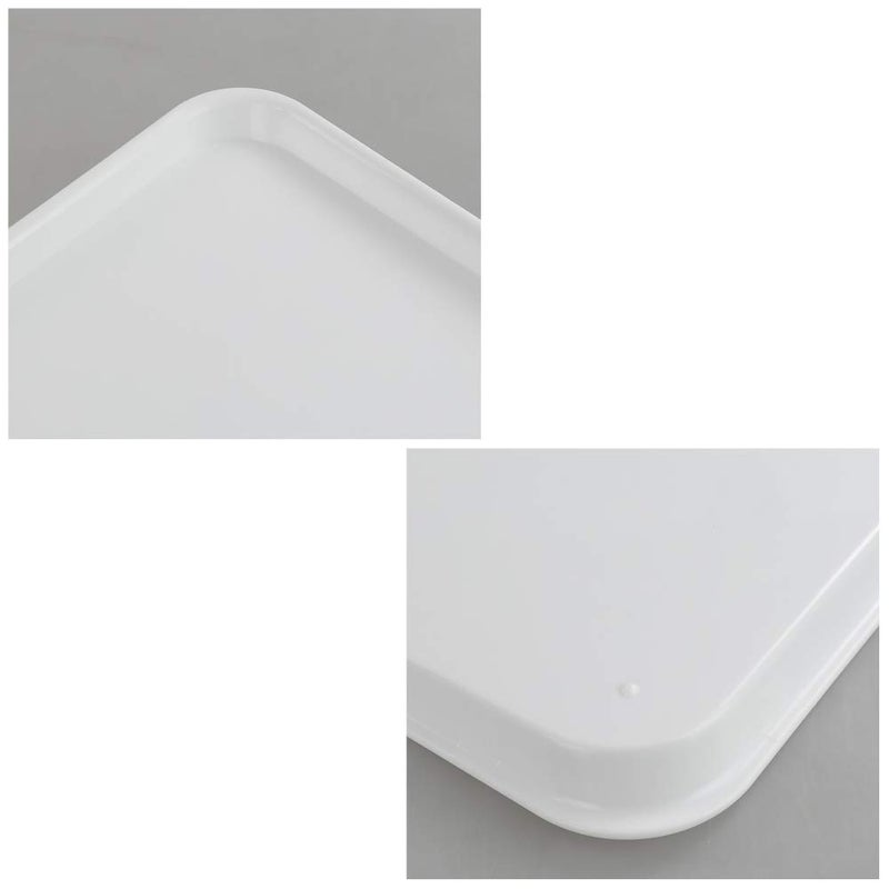 DynkoNA Fast Food Trays, Plastic Serving Tray, White, Set of 6 - Image 3